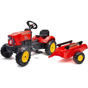 Falk Age 3+, Super Charger Red Tractor with Trailer 2020AB 