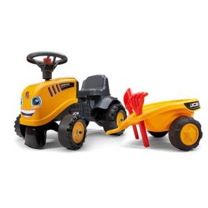 Falk Age 1+, My First JCB Tractor and Trailer with Rake and Shovel 251C