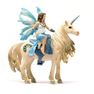 Schleich Eyela Riding on Golden Unicorn Bayala