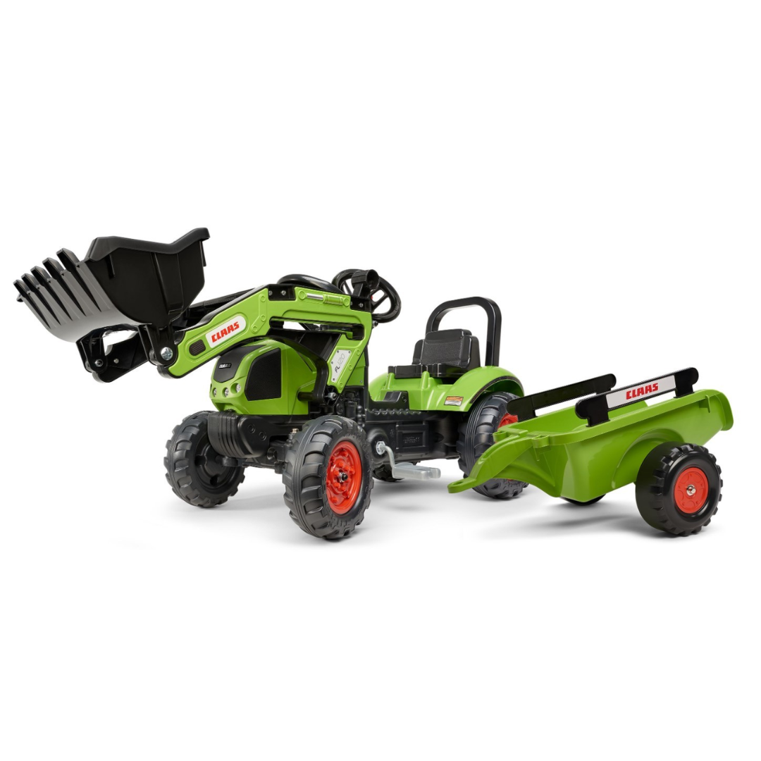 Falk Age 2 - 5, Claas Pedal Tractor with Loader and Trailer 2040AM