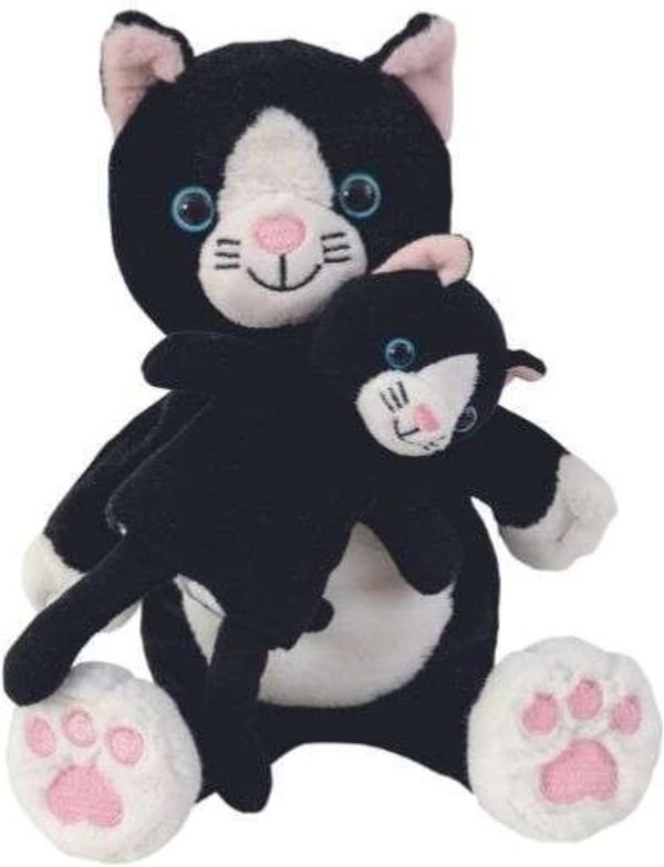 Beleduc Mom and Baby Cat and Kitten Hand Puppet and Finger Puppet