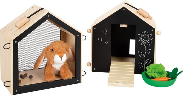 Legler Rabbit Hutch with Enclosure, Rabbit and Accessories