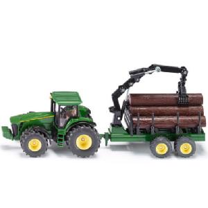 Siku John Deere Forestry Tractor, Trailer with Hi-Ab and Logs 1:50 Scale