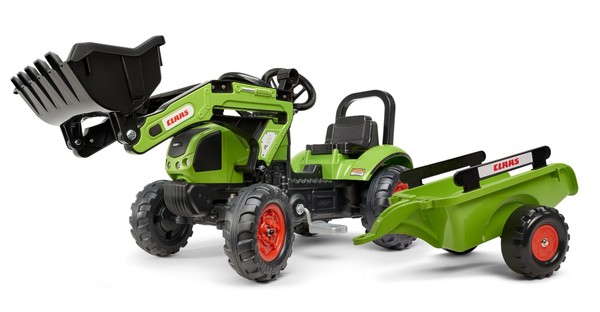 Falk Age 2 - 5, Claas Pedal Tractor with Loader and Trailer 2040AM