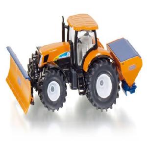 Siku New Holland Tractor With Snow Ploughing Plate & Salt Spreader 1: 50 scale
