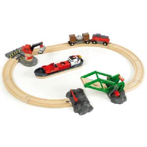 Brio World Cargo Harbour Train Set 33061