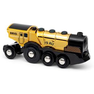 BRIO World Mighty Gold Action Locomotive Battery Powered Train 33630