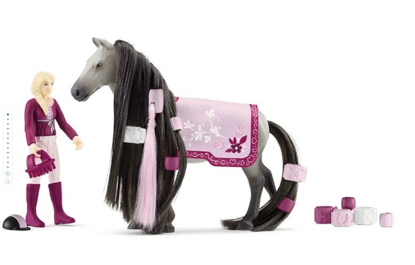 Schleich Beauty Sofia and Dusty Horse with Mane and Tail Set 42584