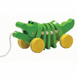 Plan Toys Pull Along Dancing Alligator - solid wood