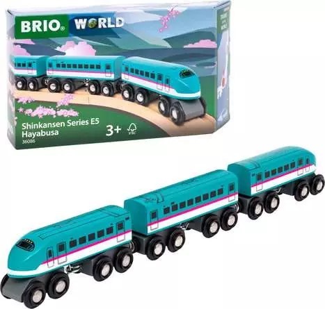 BRIO World Trains of the World Shinkansen Series E5 Hayabusa Wooden Train