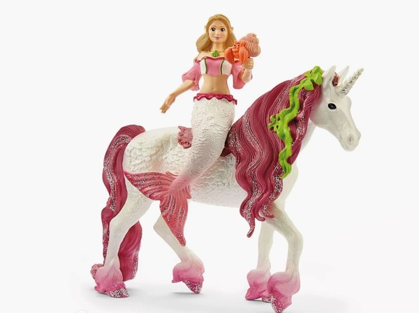 Schleich Mermaid Feya on her underwater Unicorn 70593