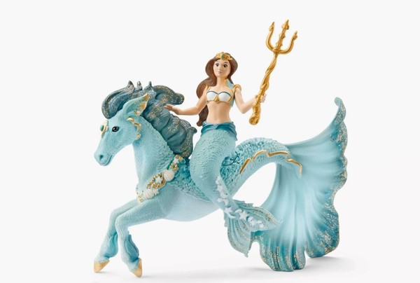 Schleich Mermaid Eyela on her underwater Horse