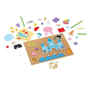 Bigjigs Hammer and Nail Deluxe Pin a shape Under the Sea