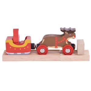 Bigjigs Christmas Santa Sleigh with Reindeer