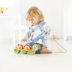 hape walk along caterpillar