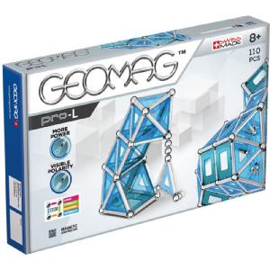 Geomag PRO-L Building Set, Blue and Silver Metal, 110 Pieces