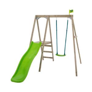 TP Forest Multiplay Single Wooden Swing & Slide Set