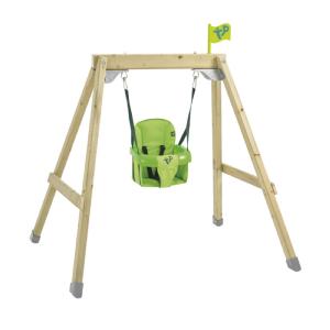 TP Forest Acorn Growable Wooden Swing Set with FoldAway swing seat and single swing seat