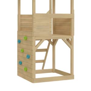 TP Treehouse Wooden Play Tower Climbing Wall