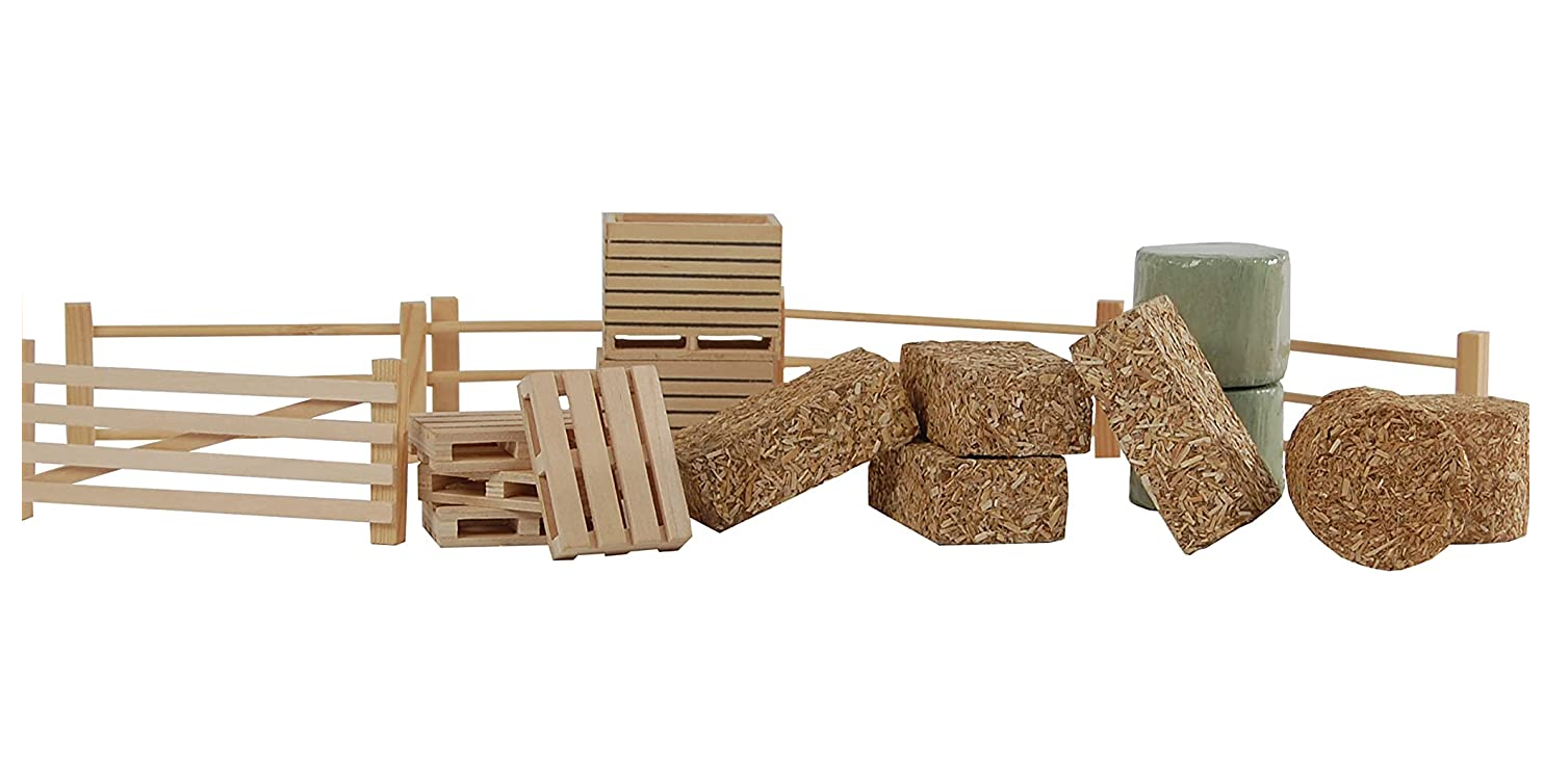 Kids Globe Bale and Fence Accessory Set 1:32 Scale