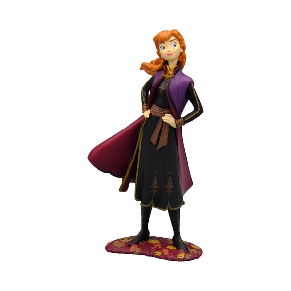 Bullyland Disney Anna Frozen 2 Figure in Black Dress and Purple Cape