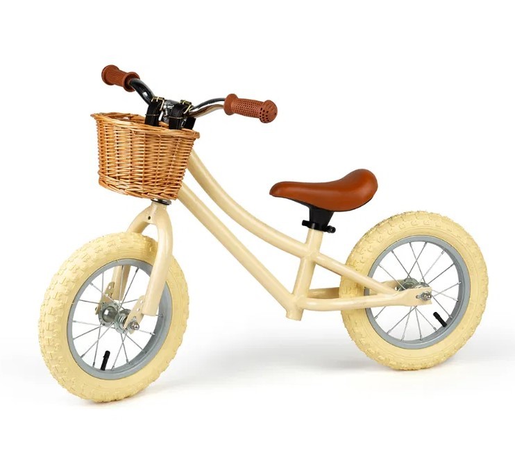 Big Jigs Balance Bike with Basket Cream