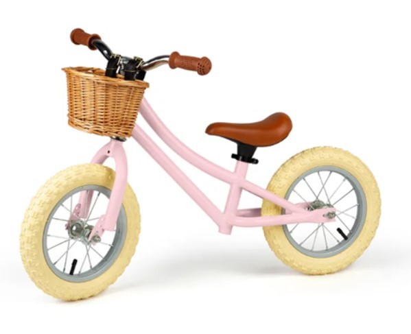 Big Jigs Balance Bike with Basket Pink