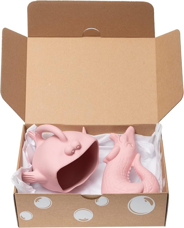 Scrunch Boxed Bath Gift Set - Crocodile and Puffer Fish
