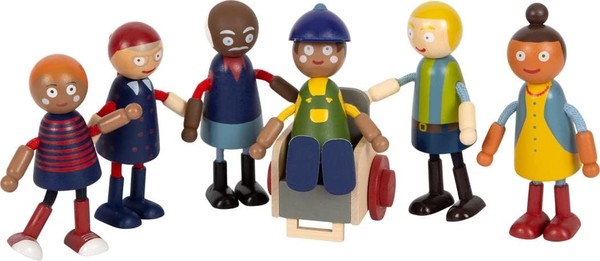 Small Foot Dolls, 6 Diverse Dolls and a Wheelchair