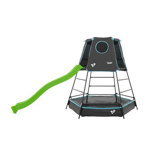 TP Explorer Metal Climbing Frame Black with Ripple 8ft Slide