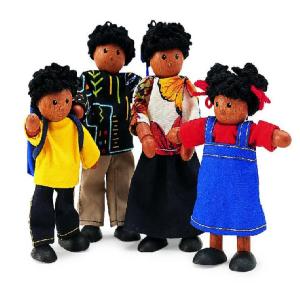 Pin Toys Dolls Family Black