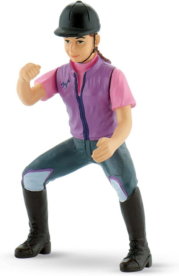 Bullyland Horse Rider Julia with Purple Gilet with Moving Arms