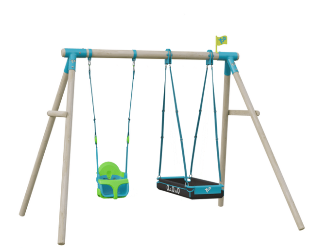 TP Compact Wooden Swing Frame Double