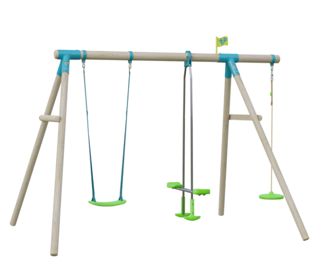 TP Compact Wooden Swing Frame Triple