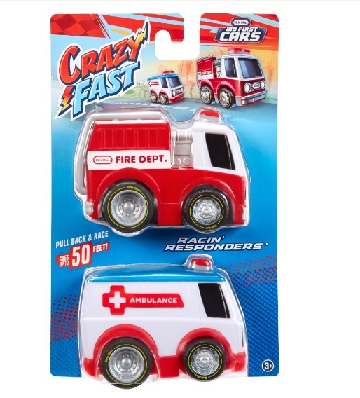 Little Tikes Crazy Fast My First Pull Back Cars Fire and Ambulance