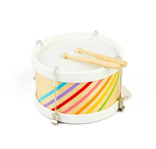 BigJigs Drum Rainbow Stripes with Drum Sticks