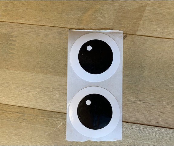 Eyes x 2 Stickers, plastic eyes no longer produced.  Image