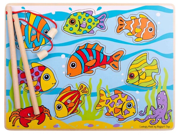 BigJigs Magnetic Wooden Fishing Board Game