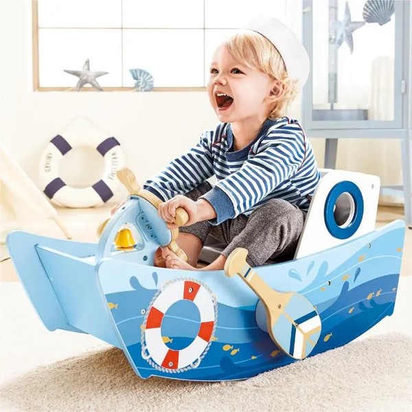Hape Captains Wooden Rowing Boat