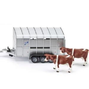 Siku Ifor Williams Livestock Trailer and Cows 1:32 scale