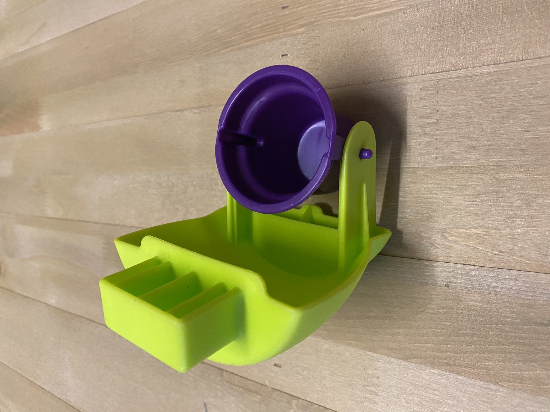 Purple Dump Bucket with green stand  Image