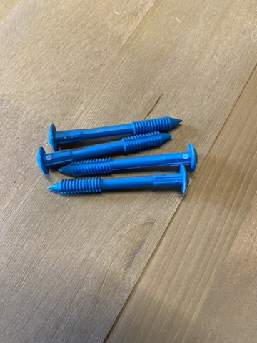 Large Plastic Fastener (Blue) x 4 Image