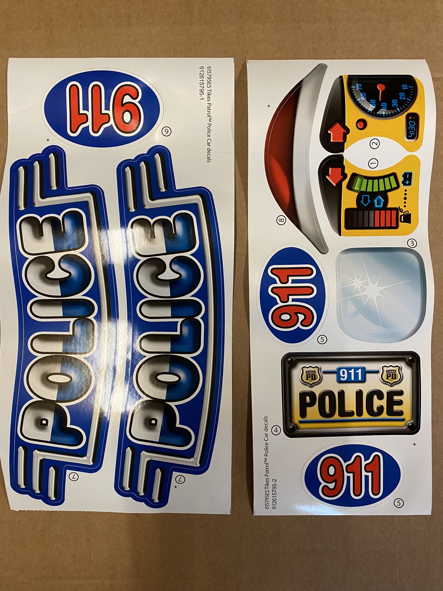 Little tikes police car stickers sales