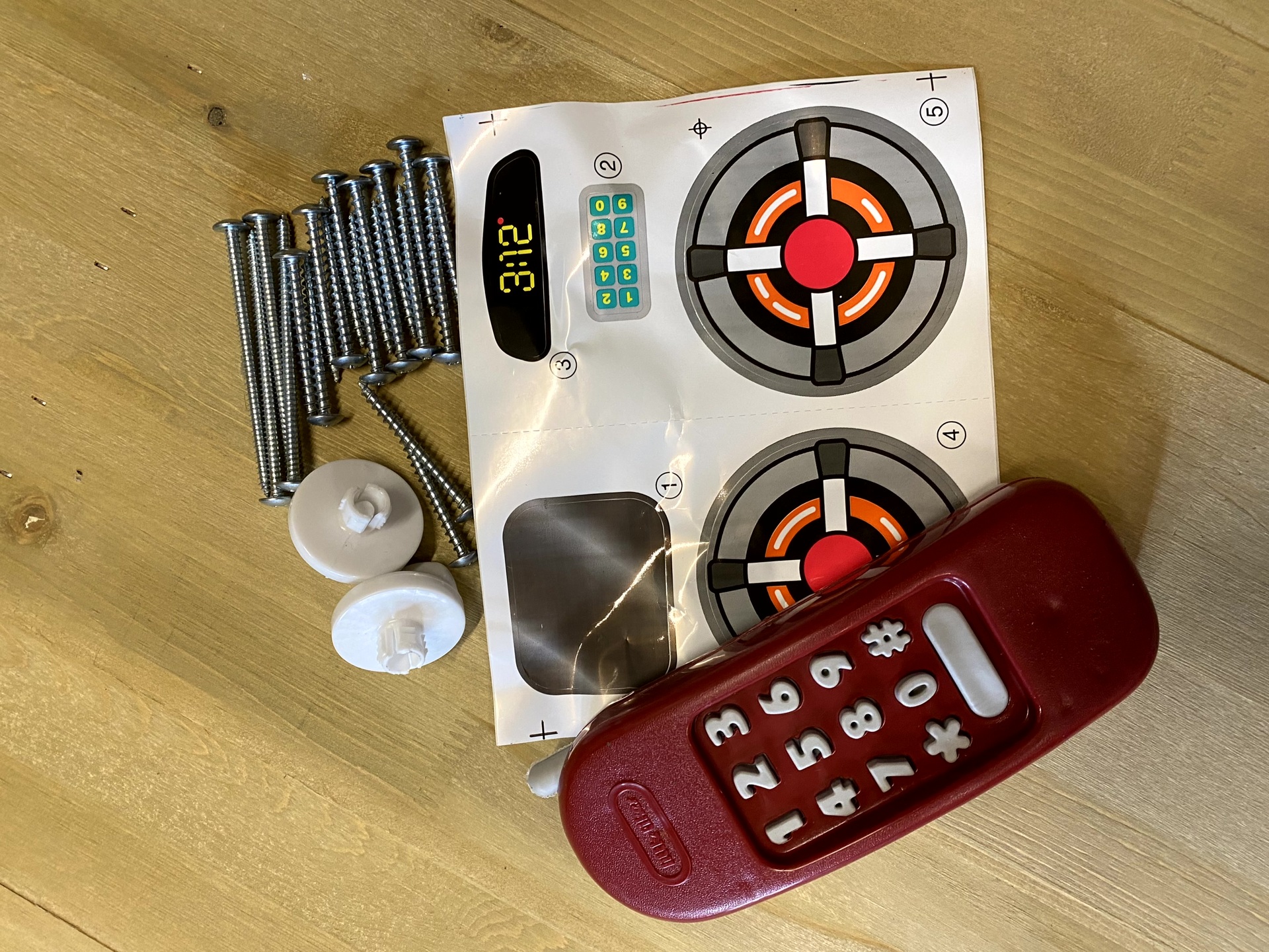 Hardware Pack includes Screws, Phone, Hob Stickers and Cooker Knobs Image