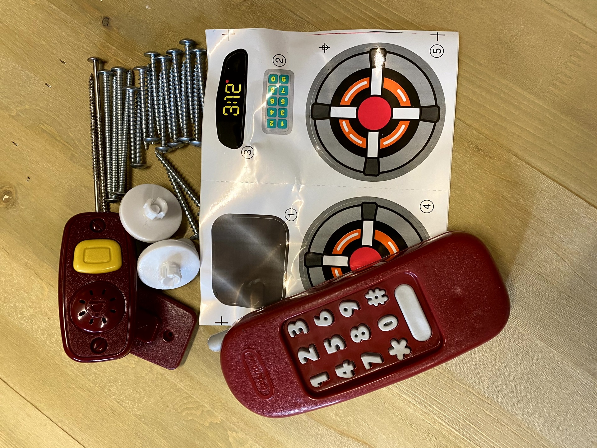 Hardware Pack includes Screws, Phone,Doorbell, Hob Stickers and Cooker Knobs Image