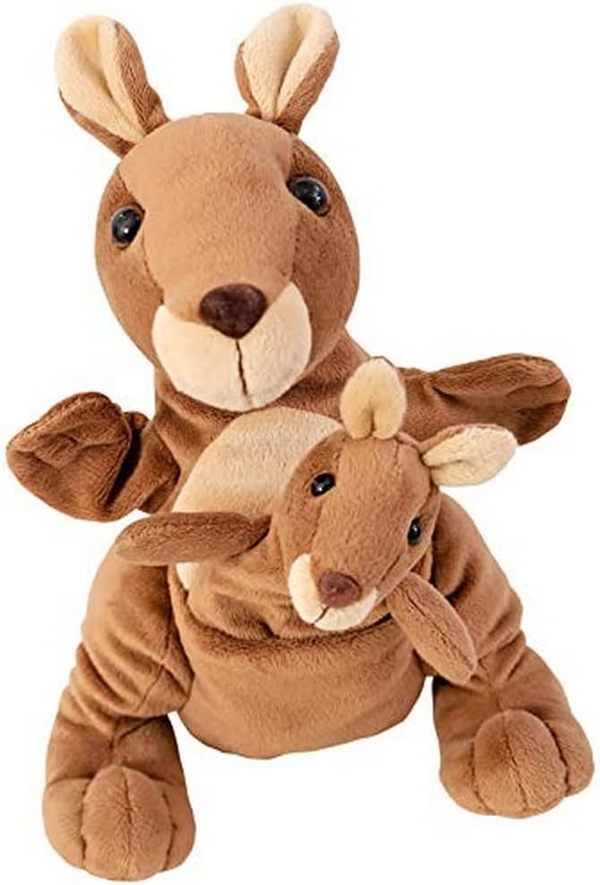 Beleduc Mom and Baby Kangaroo and Joey Hand Puppet and Finder Puppet
