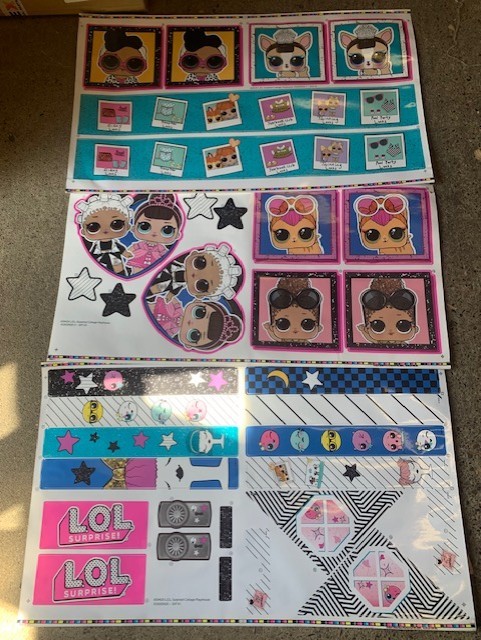 LOL Stickers 3 Sheets, will fit Cape Cottage Image