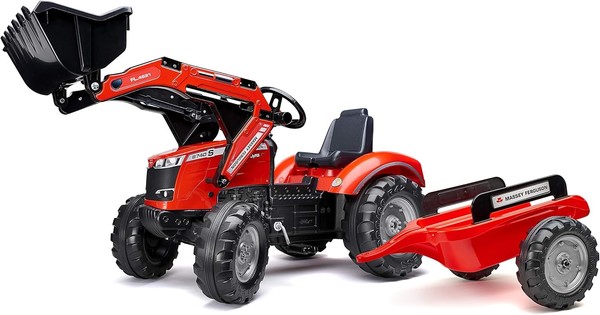 Falk Age 3+ Massey Ferguson S8740 Tractor with Loader and Trailer 4010Am