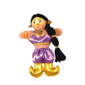 Marionnette Ventriloque Silly Puppets Jasmine 65 Cm - Poupée Habillée, Bouche Mobile, Avec Tige De Contrôle, Pour Spectacles Ou Loisirs