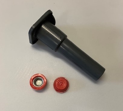 Axle Cap (red) x 2 With Fitting Tool Image